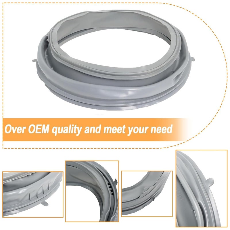 Wadoy Wpw10381562 Wfw9050Xw00 Door Boot Seal Compatible With Whirlpool Amana Lnglis Maytag Washer, Front Load Washer Door Gasket Seal Fit Wfw9150Ww00 Wfw9150Ww01 Wfw9250Ww01 W10381562 W10300559 W10290499 - Image 4